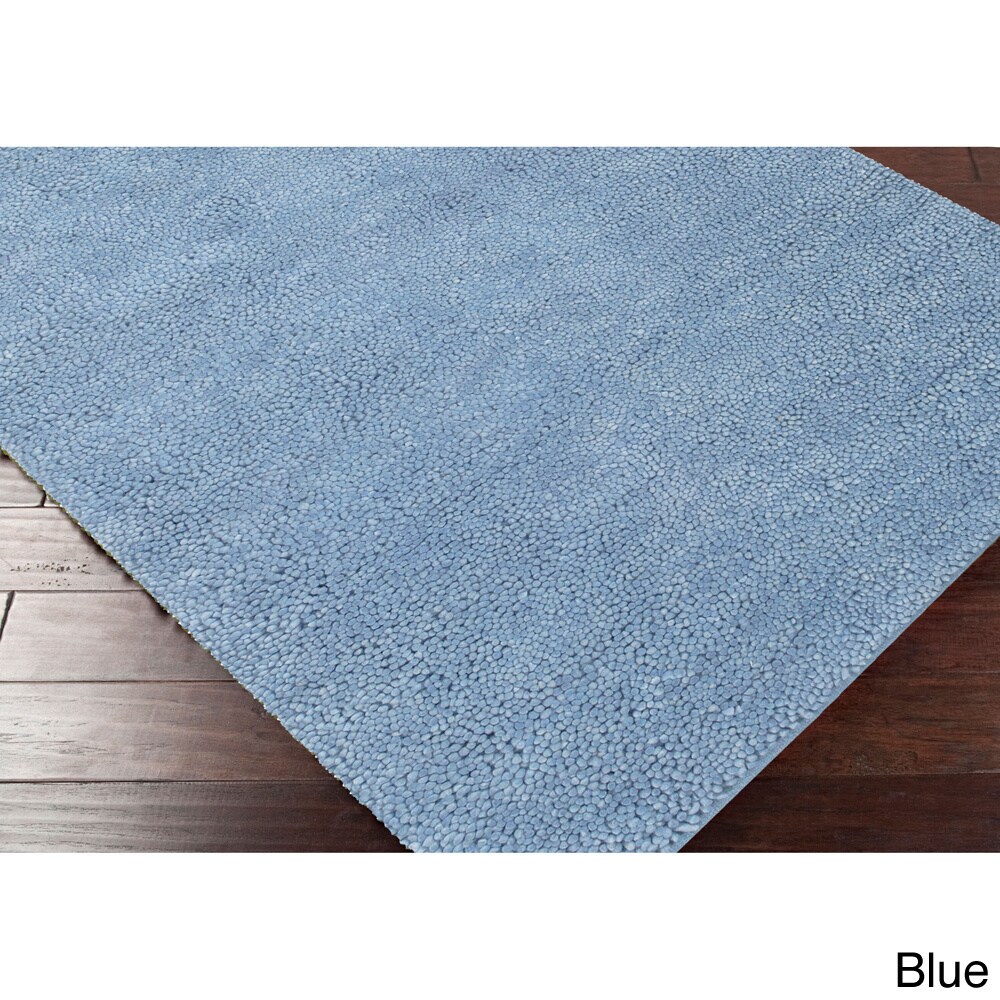 Hand Woven Kate New Zealand Felted Wool Shag Area Rug (5 X 8)