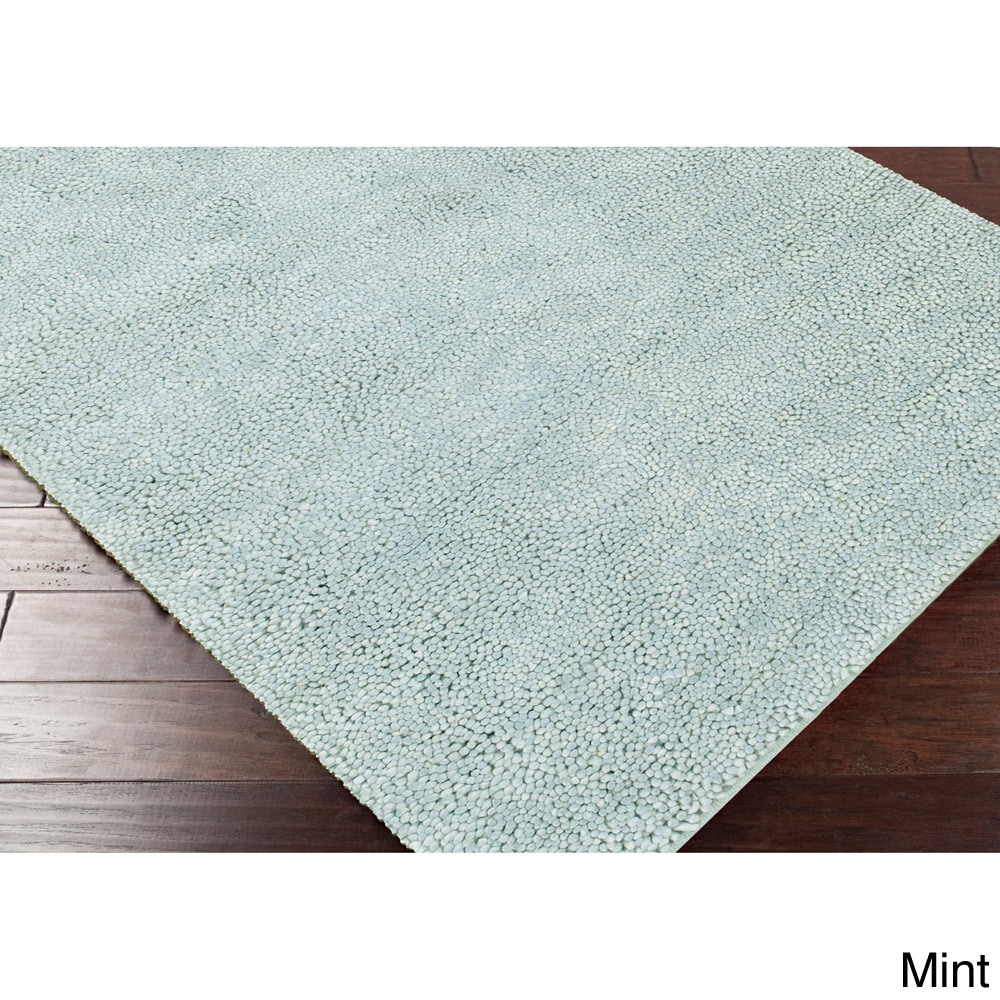 Hand Woven Kendra New Zealand Felted Wool Shag Area Rug (36 X 56)