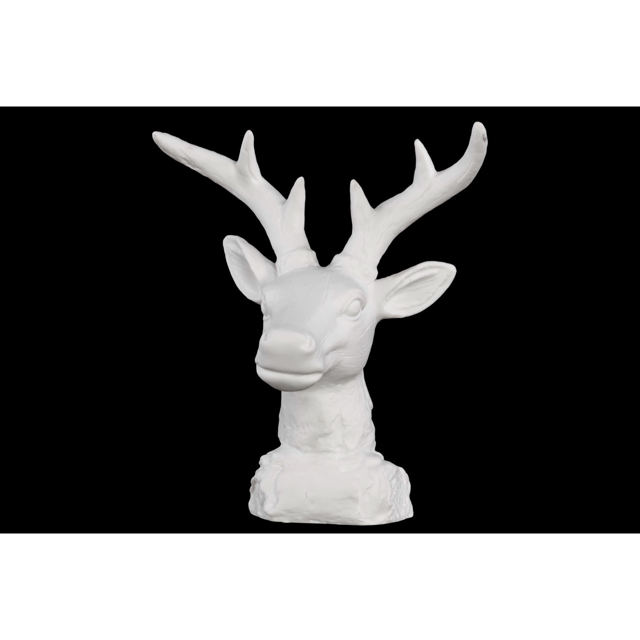 Porcelain Deer Head Table Top White