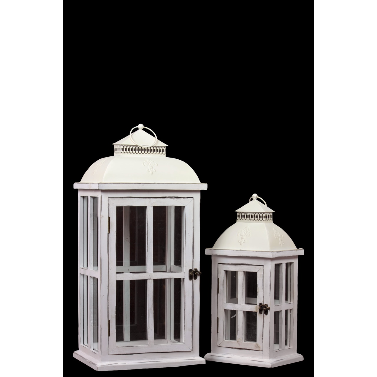 Wooden Lantern Set Of Two