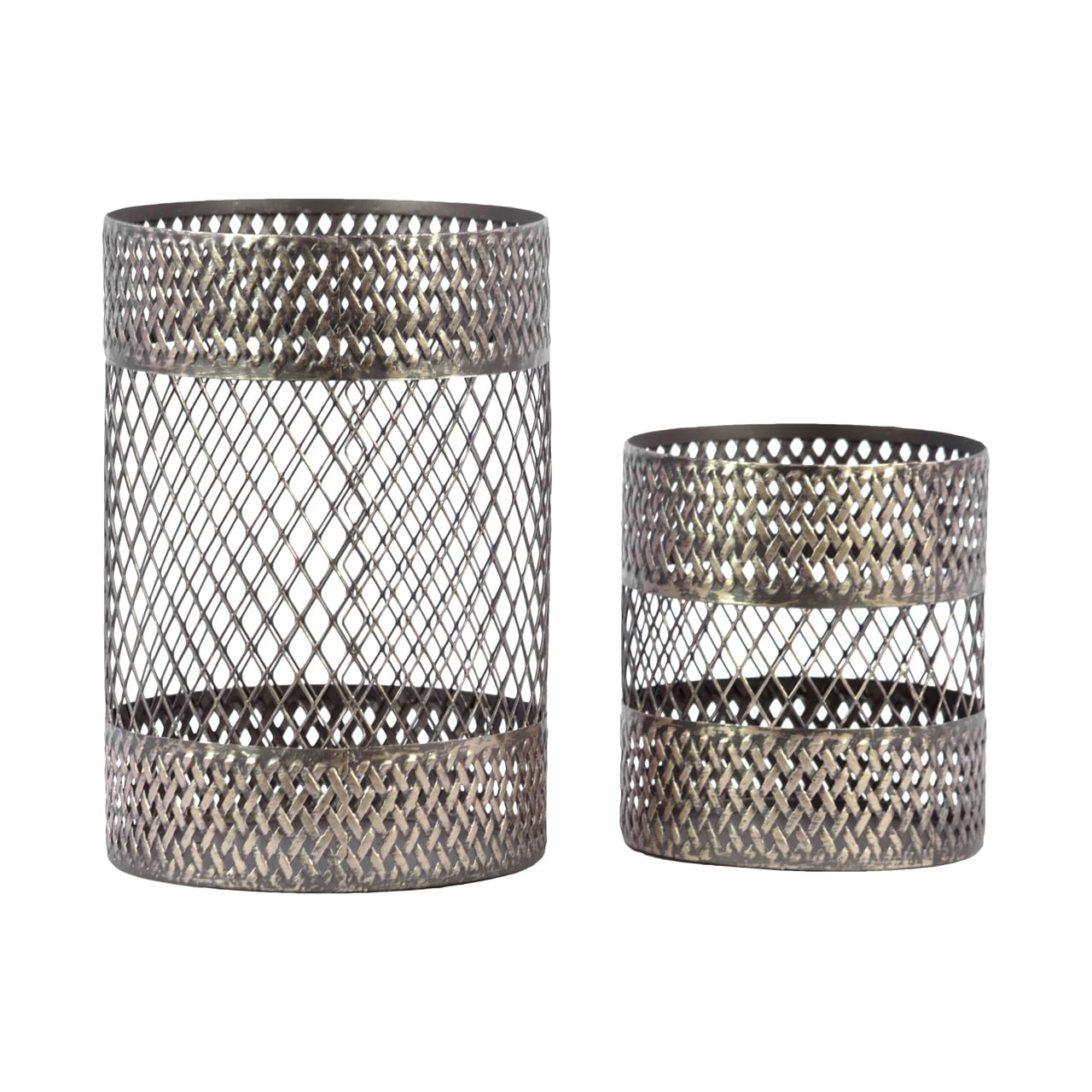 Metal Candle Holder Set Of Two