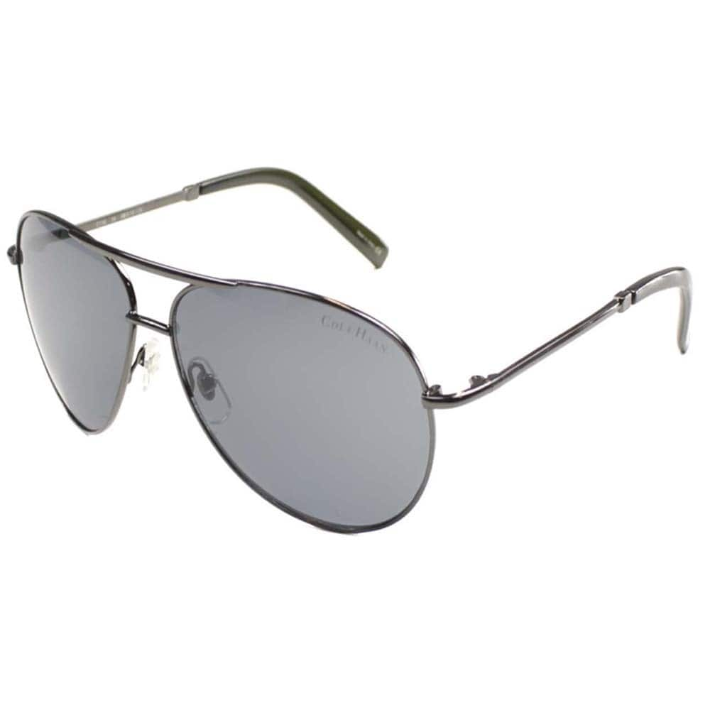 Cole Haan Unisex Co 736 36 Black Metal Aviator Sunglasses