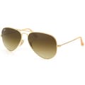Ray-Ban Aviator RB 3025 Unisex Gold Frame Brown Gradient Lens Sunglasses