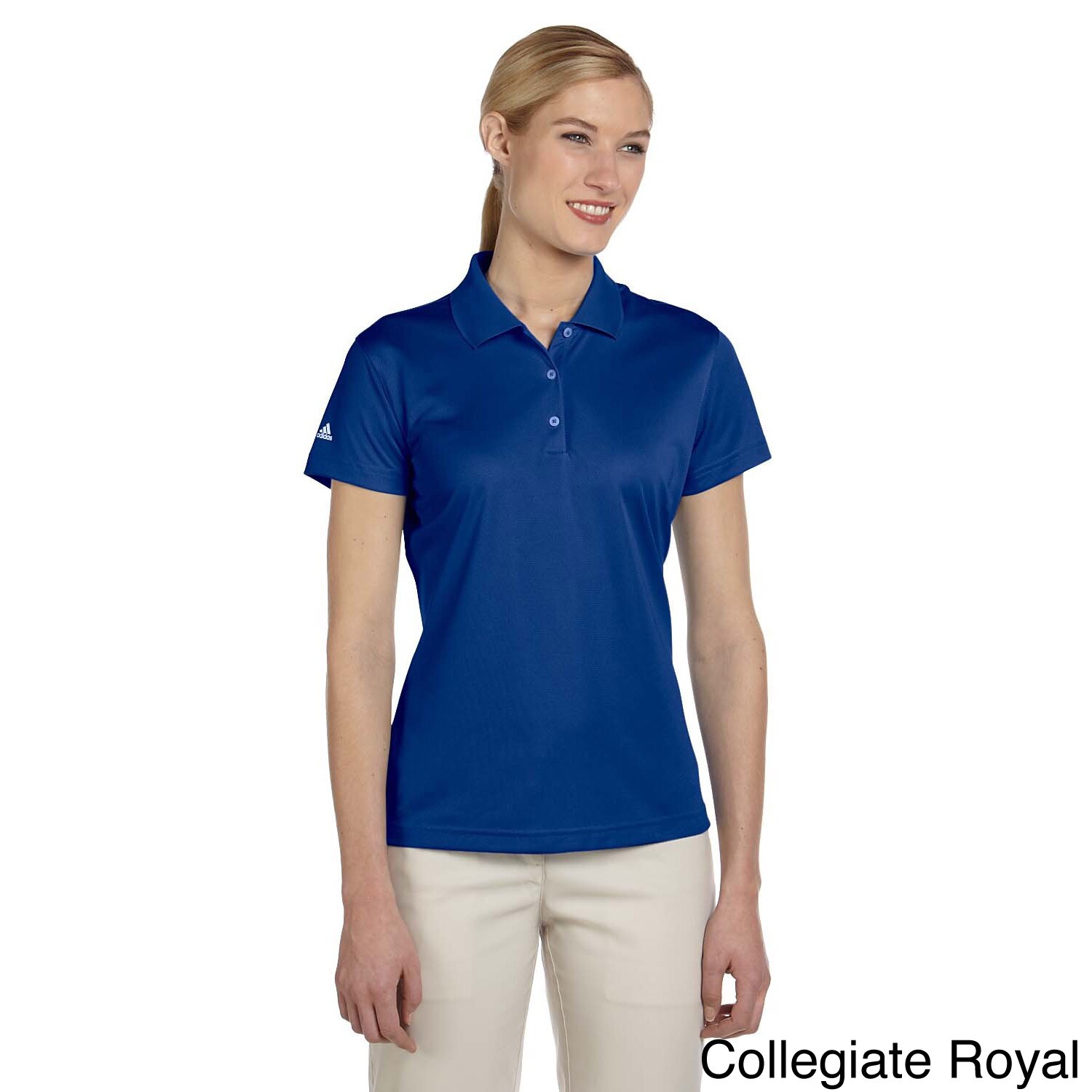 Adidas Golf Adidas Womens Climalite Basic Short sleeve Polo Blue Size M (8  10)