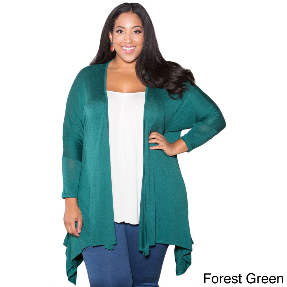 Womens Plus Size Phoebe Open Pocket Cardigan