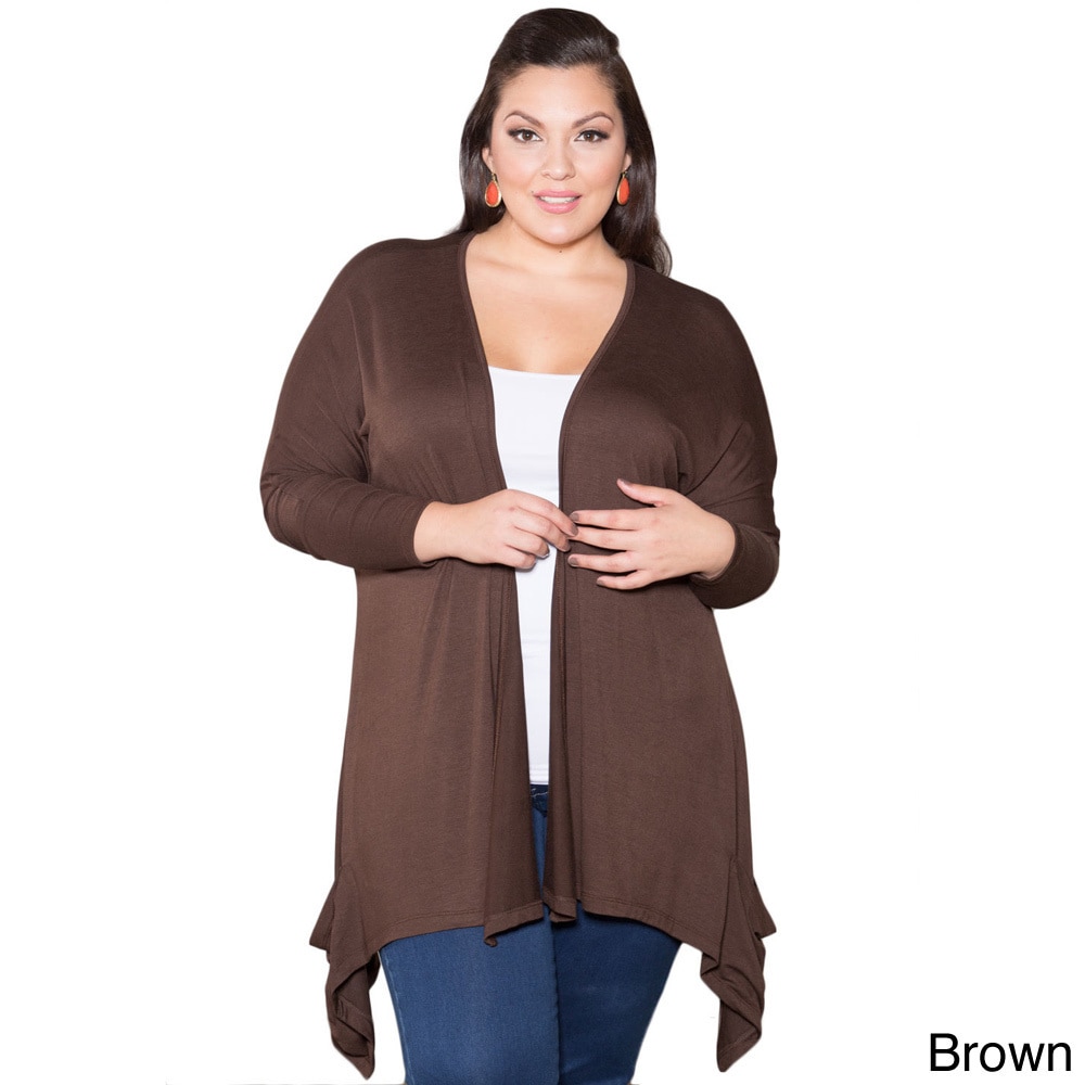 Womens Plus Size Phoebe Open Pocket Cardigan