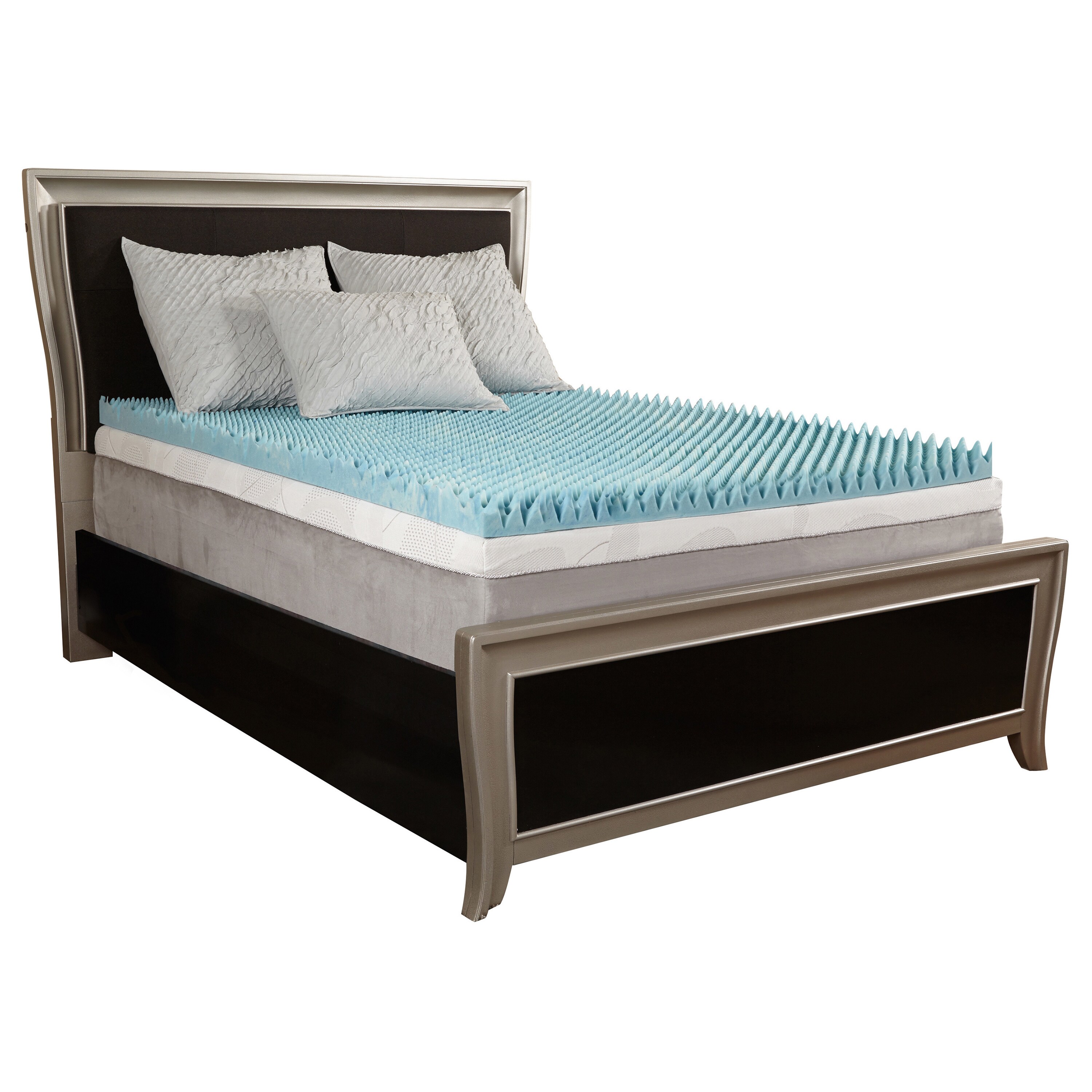 Shop Simmons Curv Highloft 3inch Gel Memory Foam Mattress Topper On