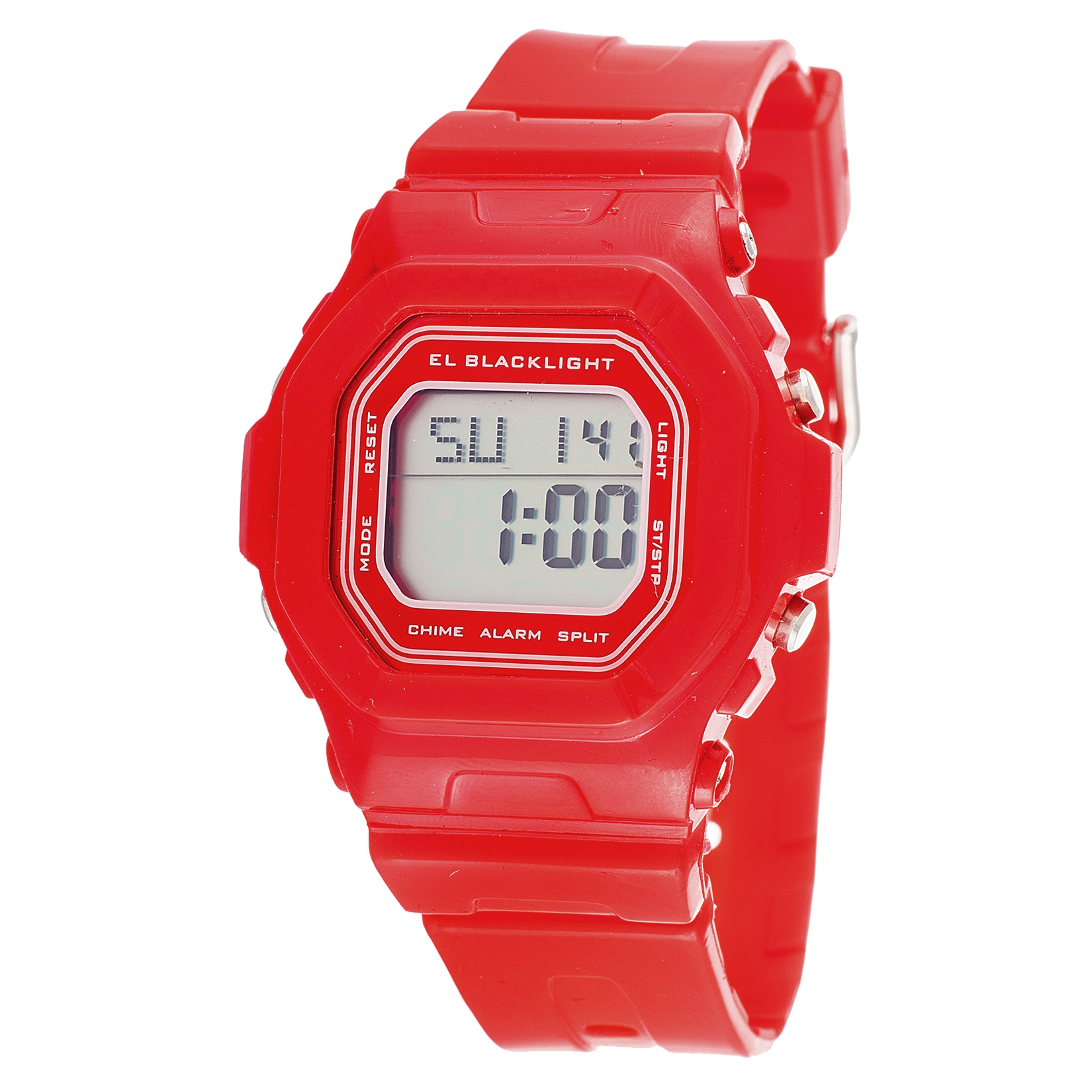 digital watch red