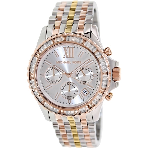 michael kors tri tone watch