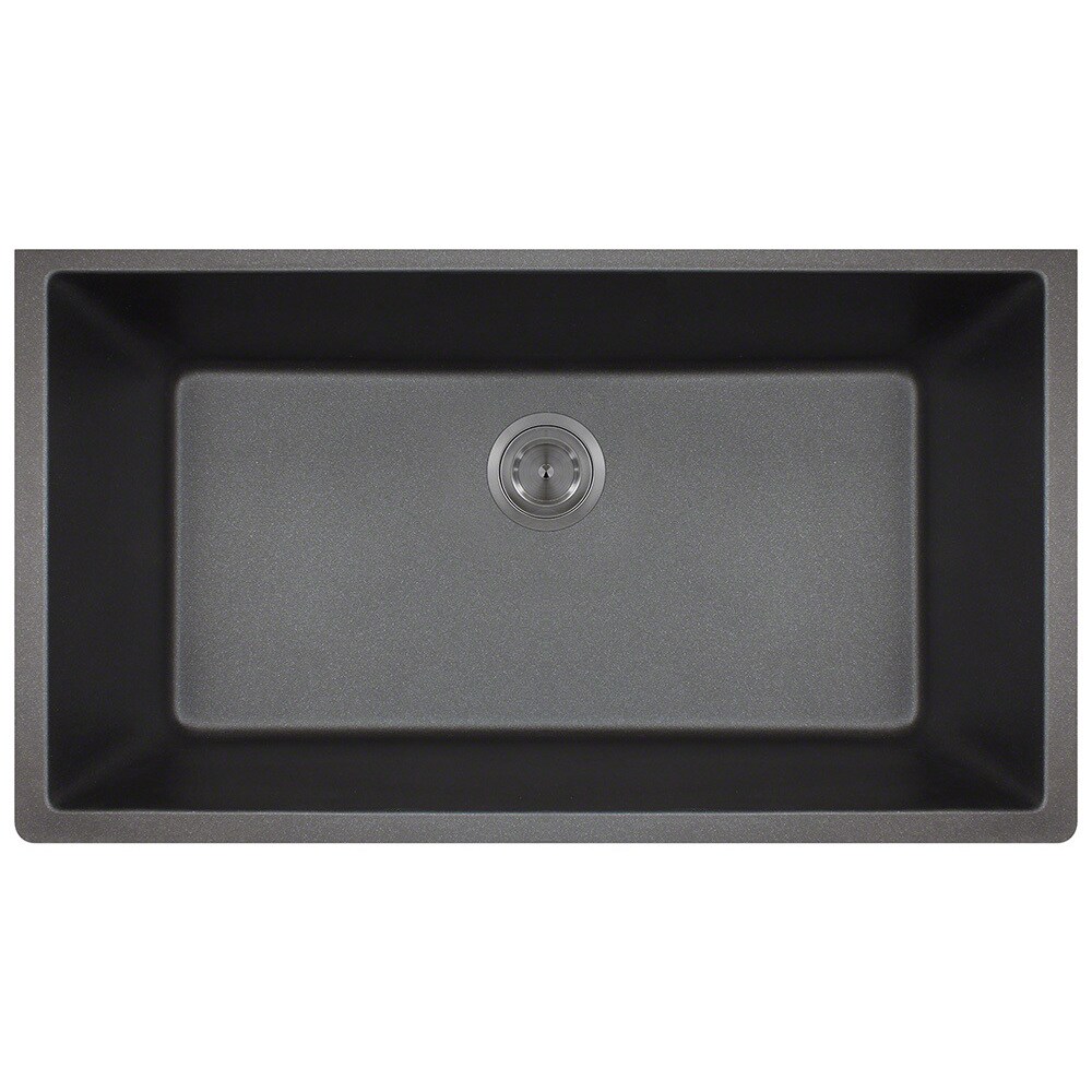 Polaris Sinks P848 Black Astragranite Single Bowl Kitchen Sink