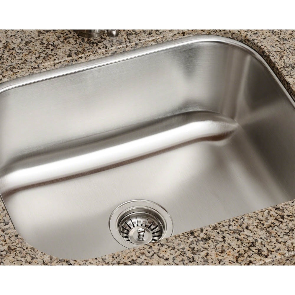 Polaris Sinks P8132 16 Single Bowl Stainless Steel Kitchen Sink