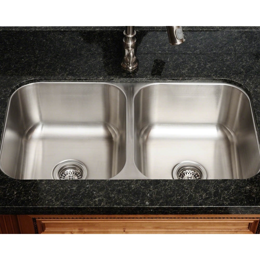 Polaris Sinks Pa205 18 Equal Double Bowl Stainless Steel Kitchen Sink