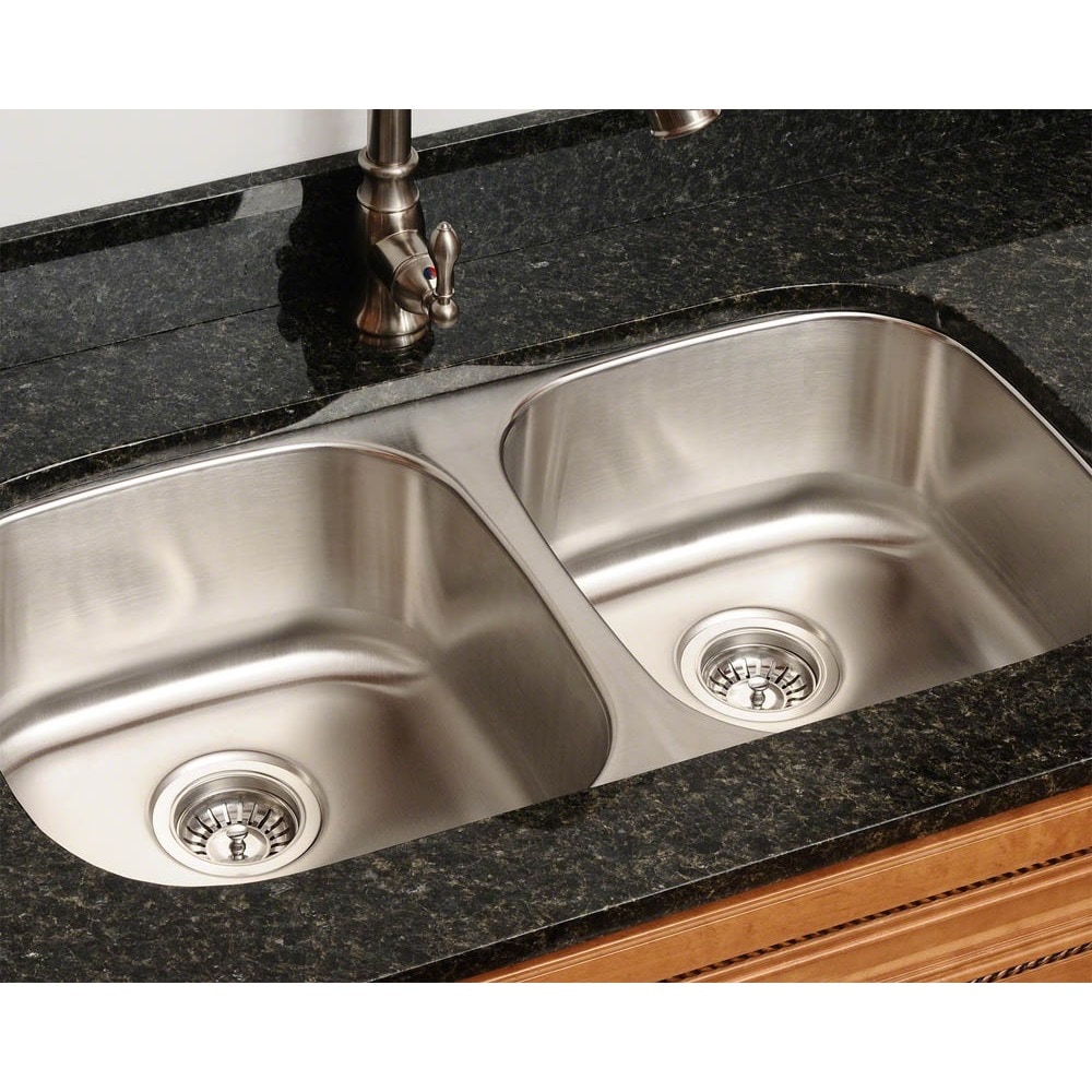 Polaris Sinks P205 16 Equal Double Bowl Stainless Steel Sink