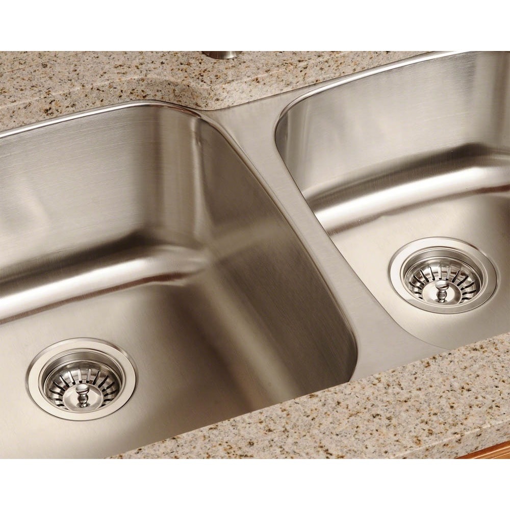 Polaris Sinks PL305 16 Offset Double Bowl Stainless Steel Sink