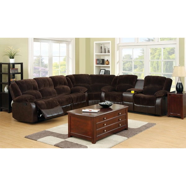 Cerrik Sectional Sofa Upholstered In Brown Champion