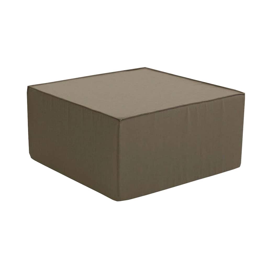 Softblock 30-inch Taupe-upholtered Foam Ottoman