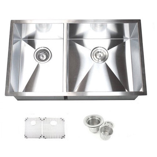 32 inch Double Bowl 40/60 Undermount Zero Radius Kitchen Sink Basket Strainer / Grid Accessories