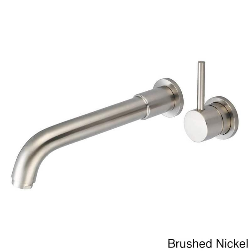 Single Handle Wall Mount Roman Tub Set - Nickel Finish