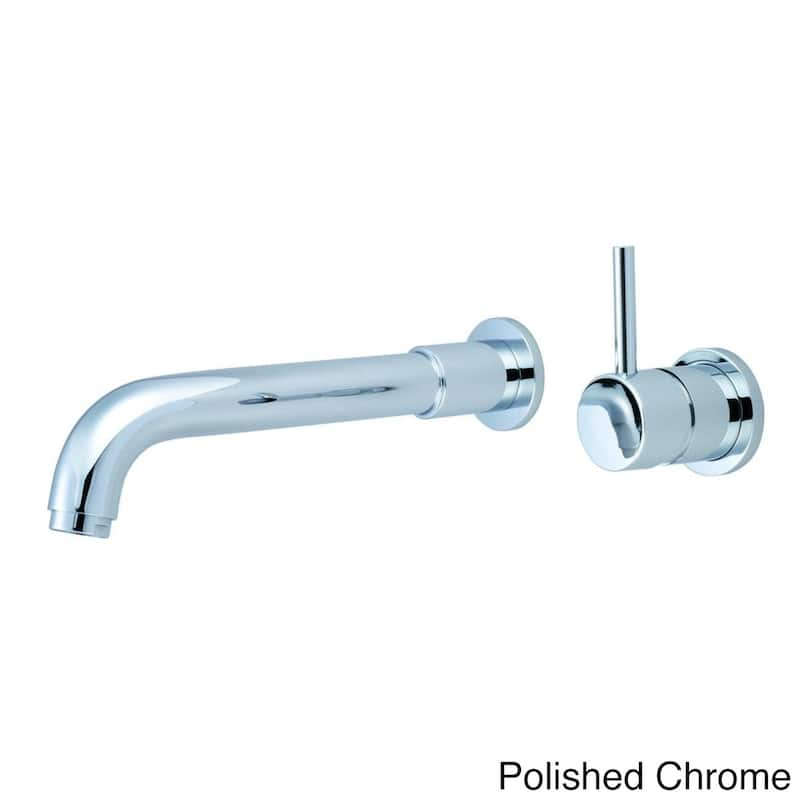 Single Handle Wall Mount Roman Tub Set - Chrome Finish