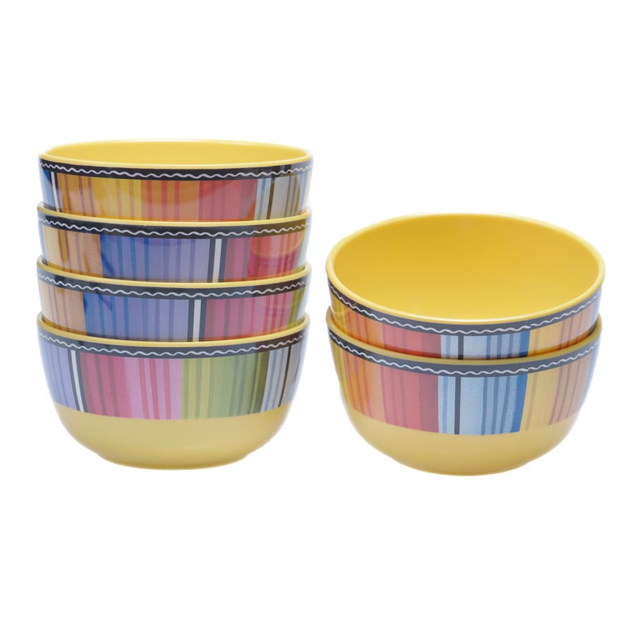 Hand painted Serape 5.75 inch Melamine Ice Cream Bowls (set Of 6)