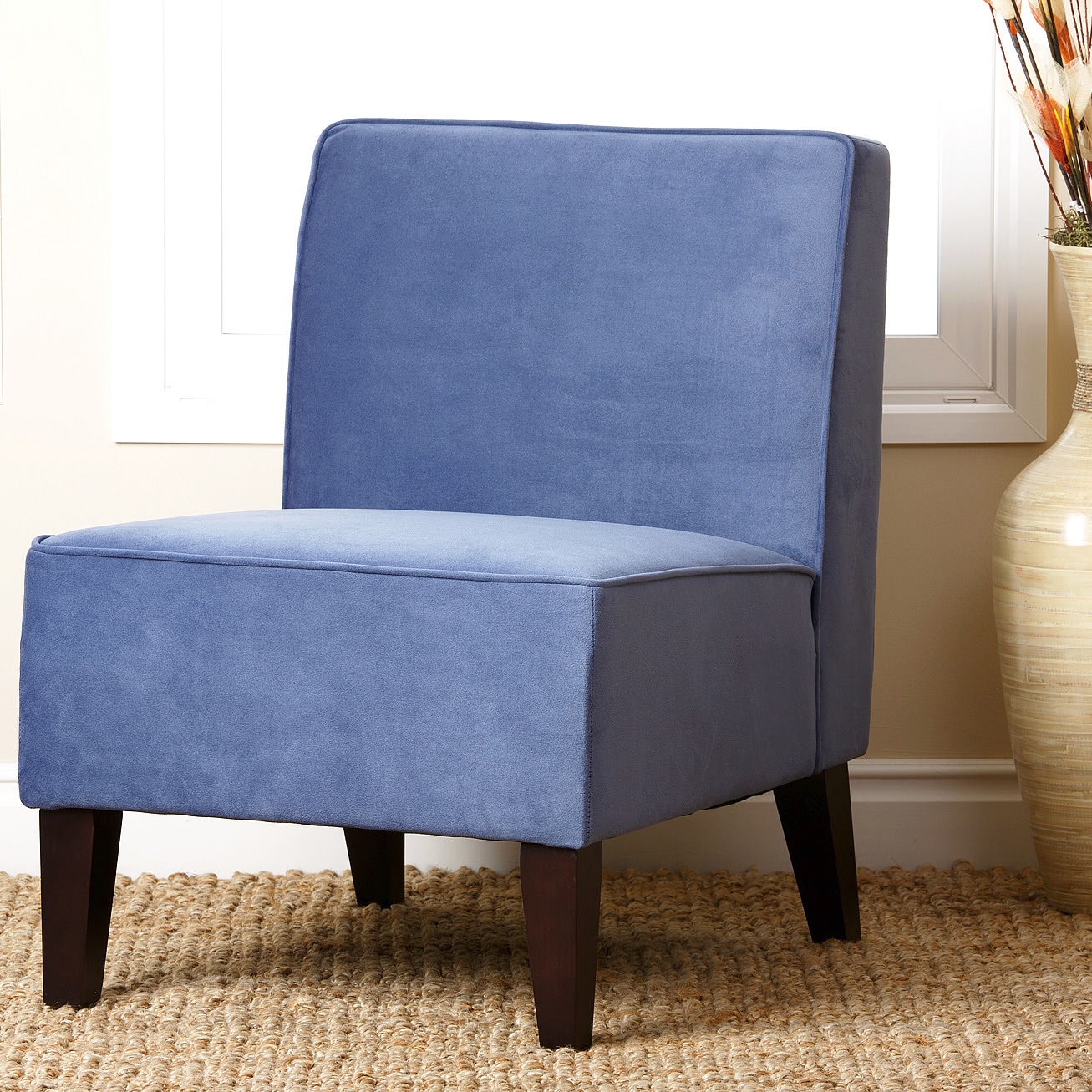 Abbyson Living Blue Becca Velvet Chair