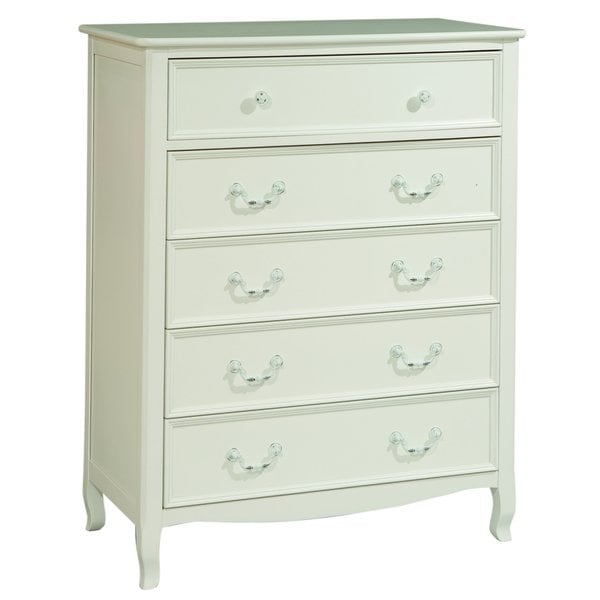 Shop Emma 5-drawer White Chest - Free Shipping Today - Overstock.com ...
