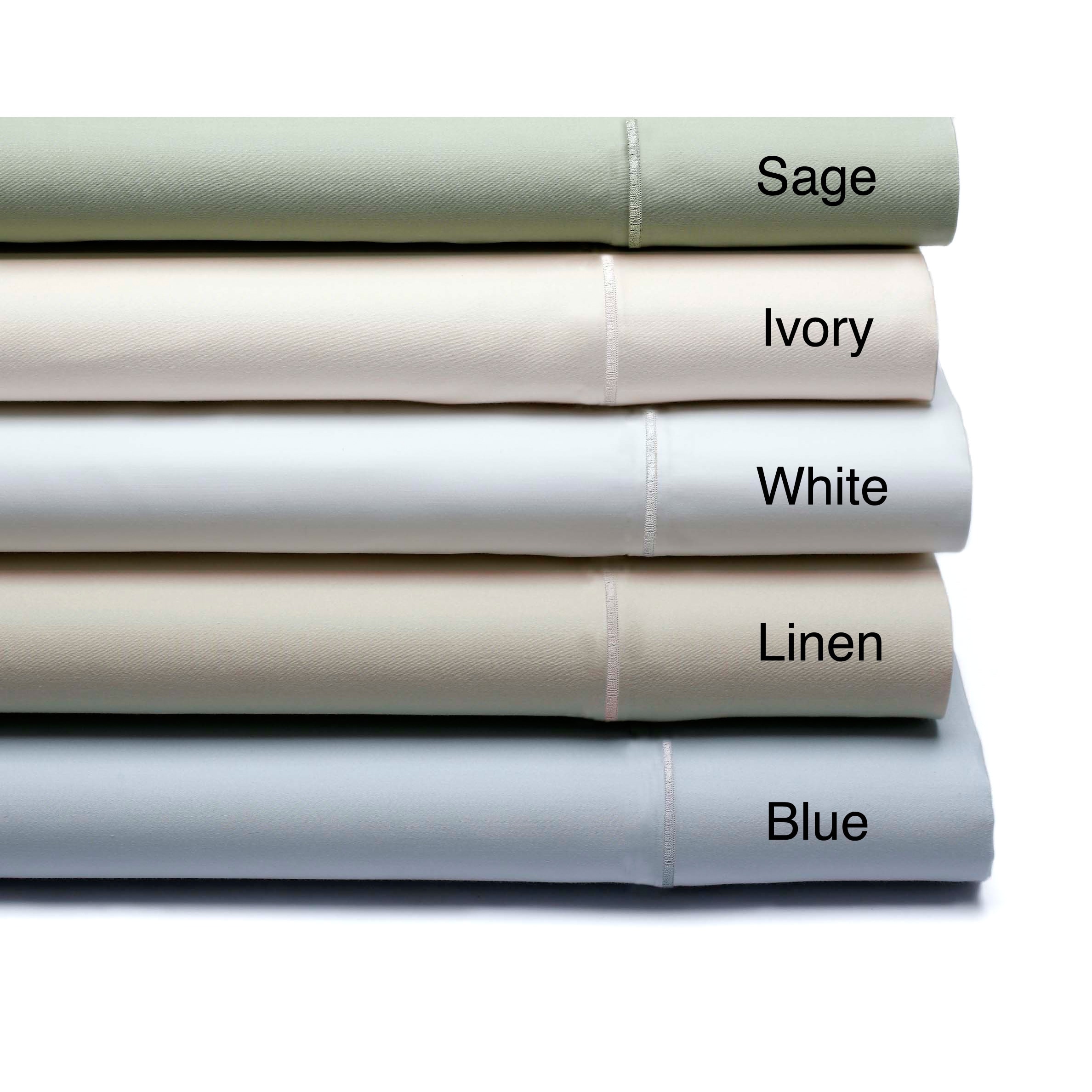 1000 Thread Count Cotton Blend 6 piece Solid Sheet Set