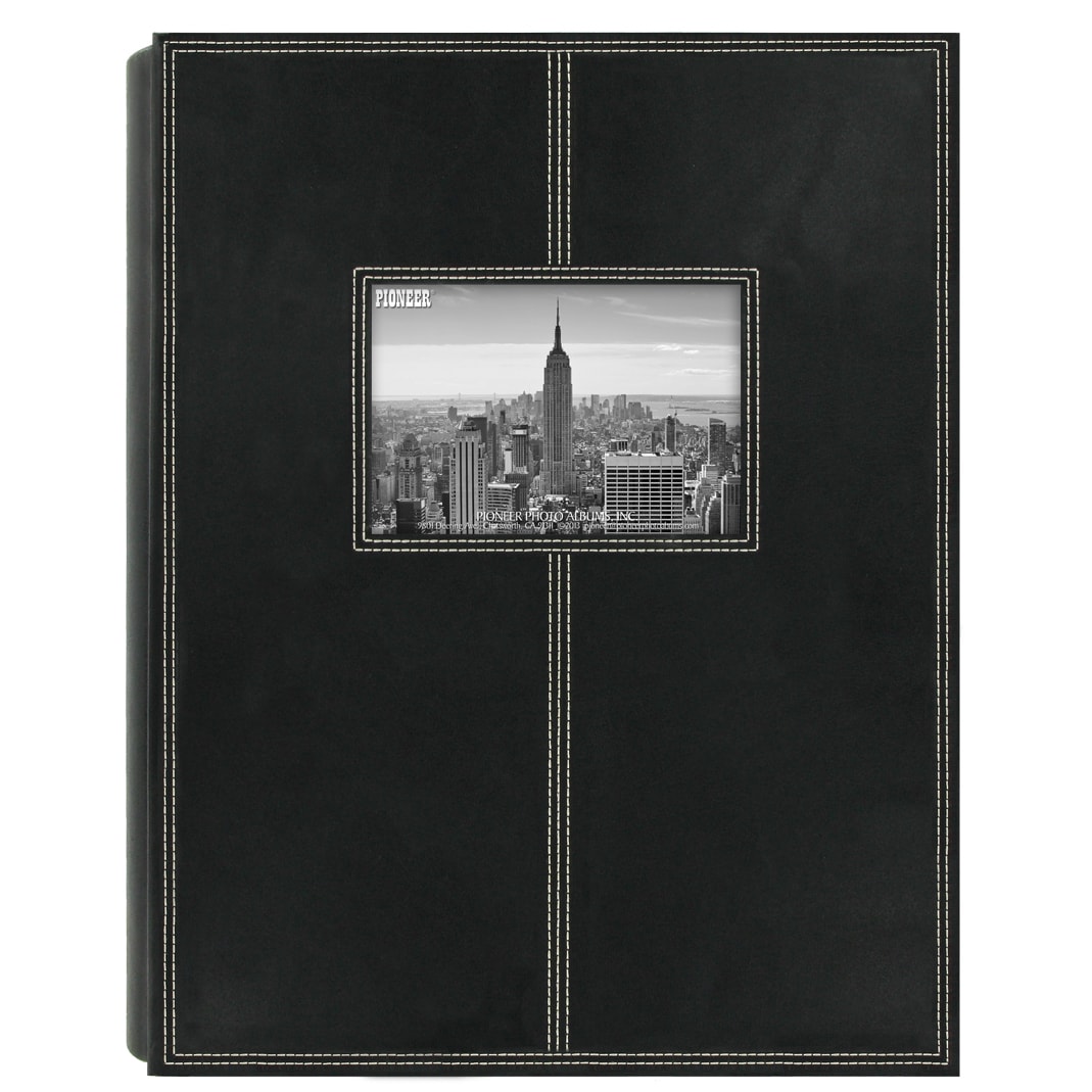 Pioneer Photo Albums 300 pocket Black Sewn Leatherette Frame Cover Album (set Of 2)