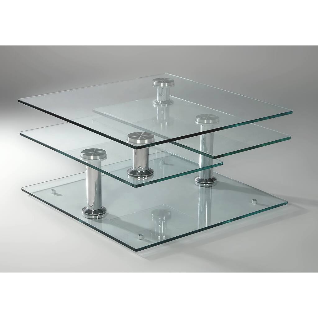 Somette Square Swivel Motion Cocktail Table - Overstock - 9052532
