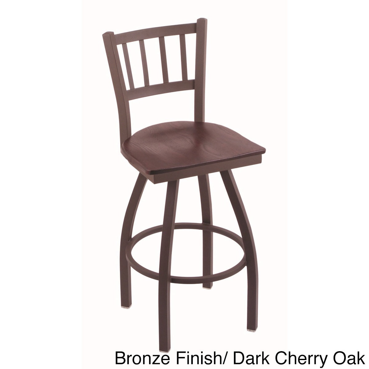 Steel Frame/ Oak Wood Counter Stool