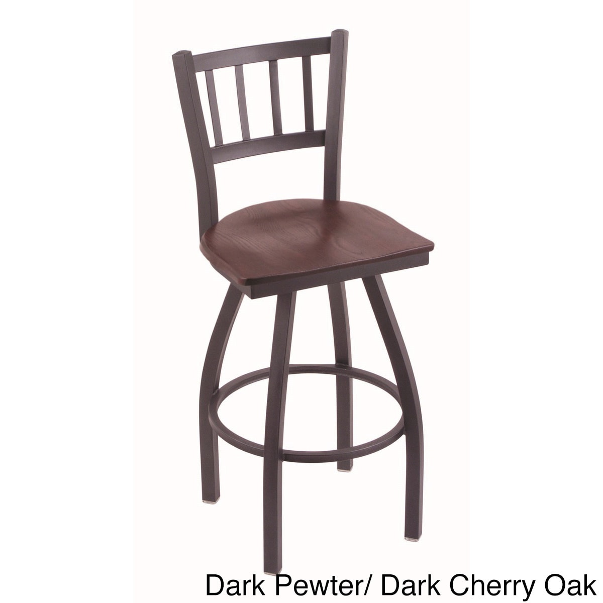 Steel Frame/ Oak Wood Counter Stool