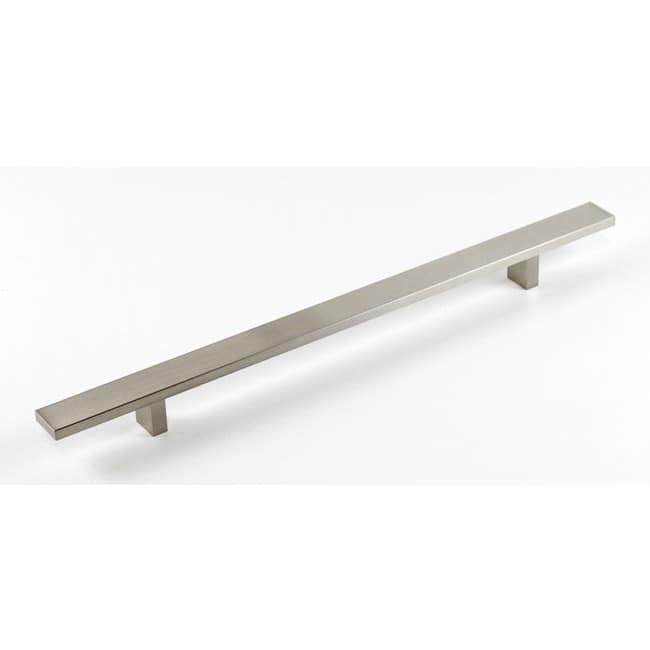 Contemporary 16" Rectangular Design Stainless Steel Finish Cabinet Bar Pull Handle (Case of 5)