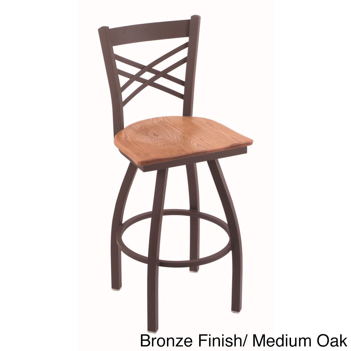 Steel Frame/ Oak 25 inch Counter Stool