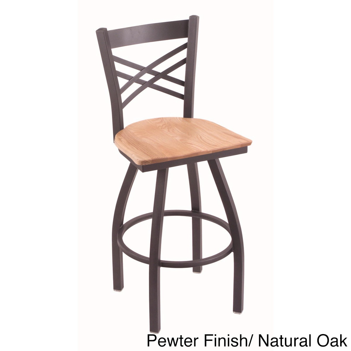 Steel Frame/ Oak 25 inch Counter Stool