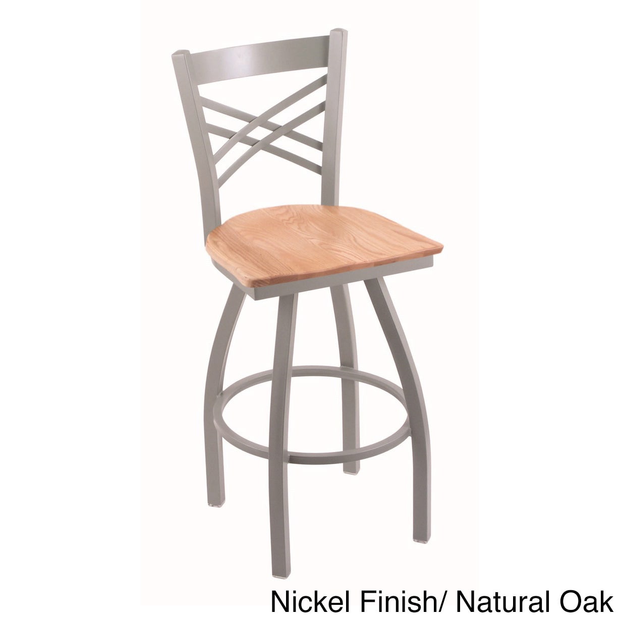 Steel Frame/ Oak 25 inch Counter Stool