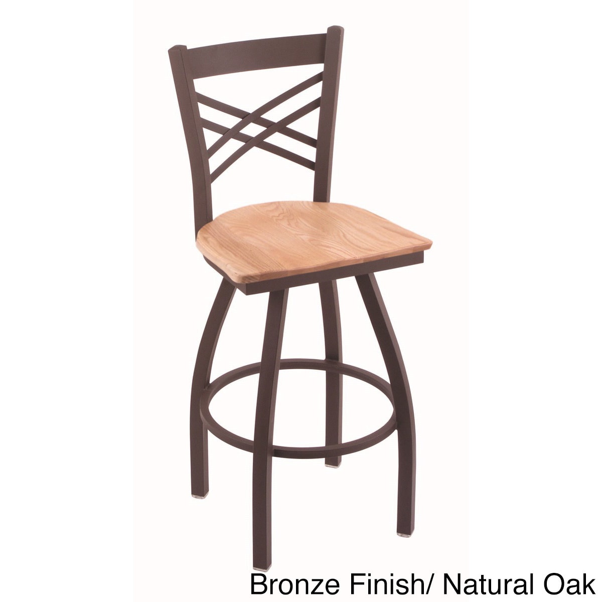 Steel Frame/ Oak 25 inch Counter Stool