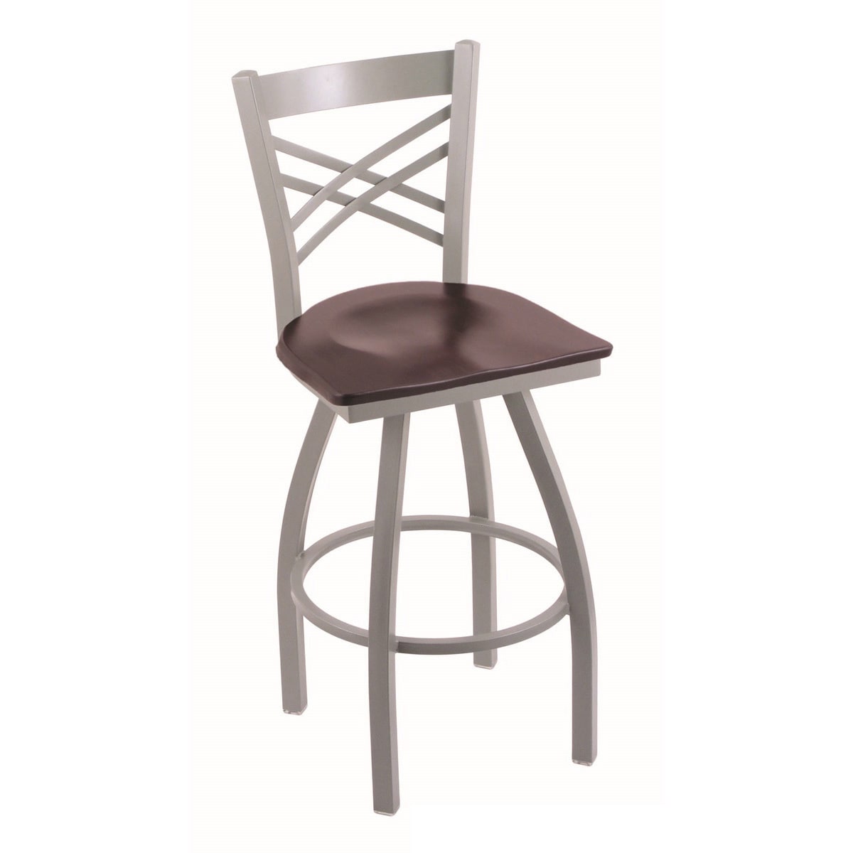 Steel/ Maple Contemporary Swivel Bar Stool