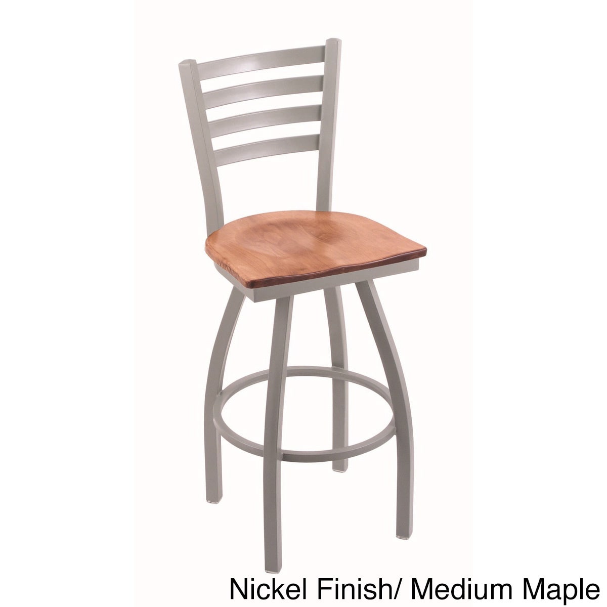 Steel Frame/ Wood Seat Bar Stool