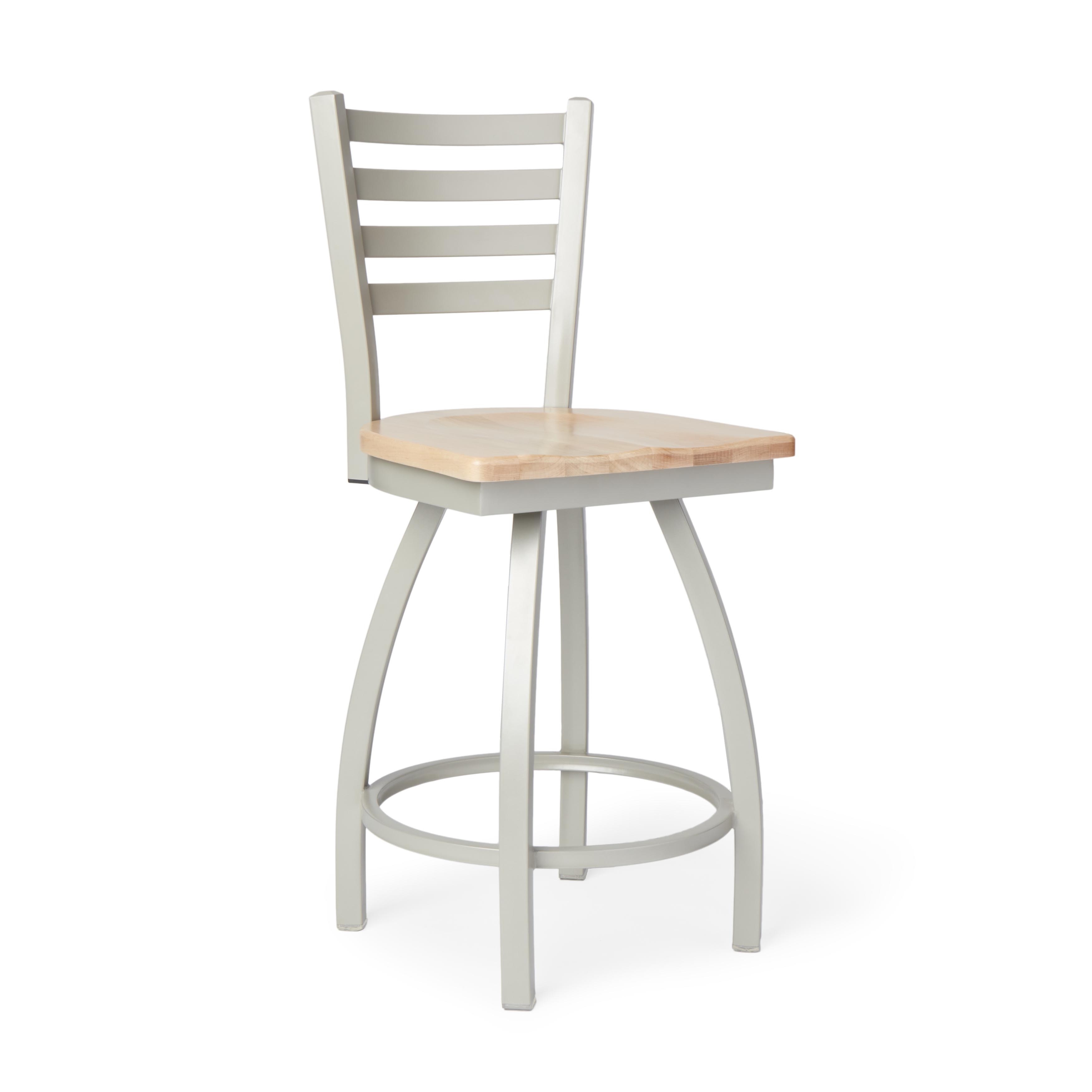 Steel Frame And Maple Counter Stool