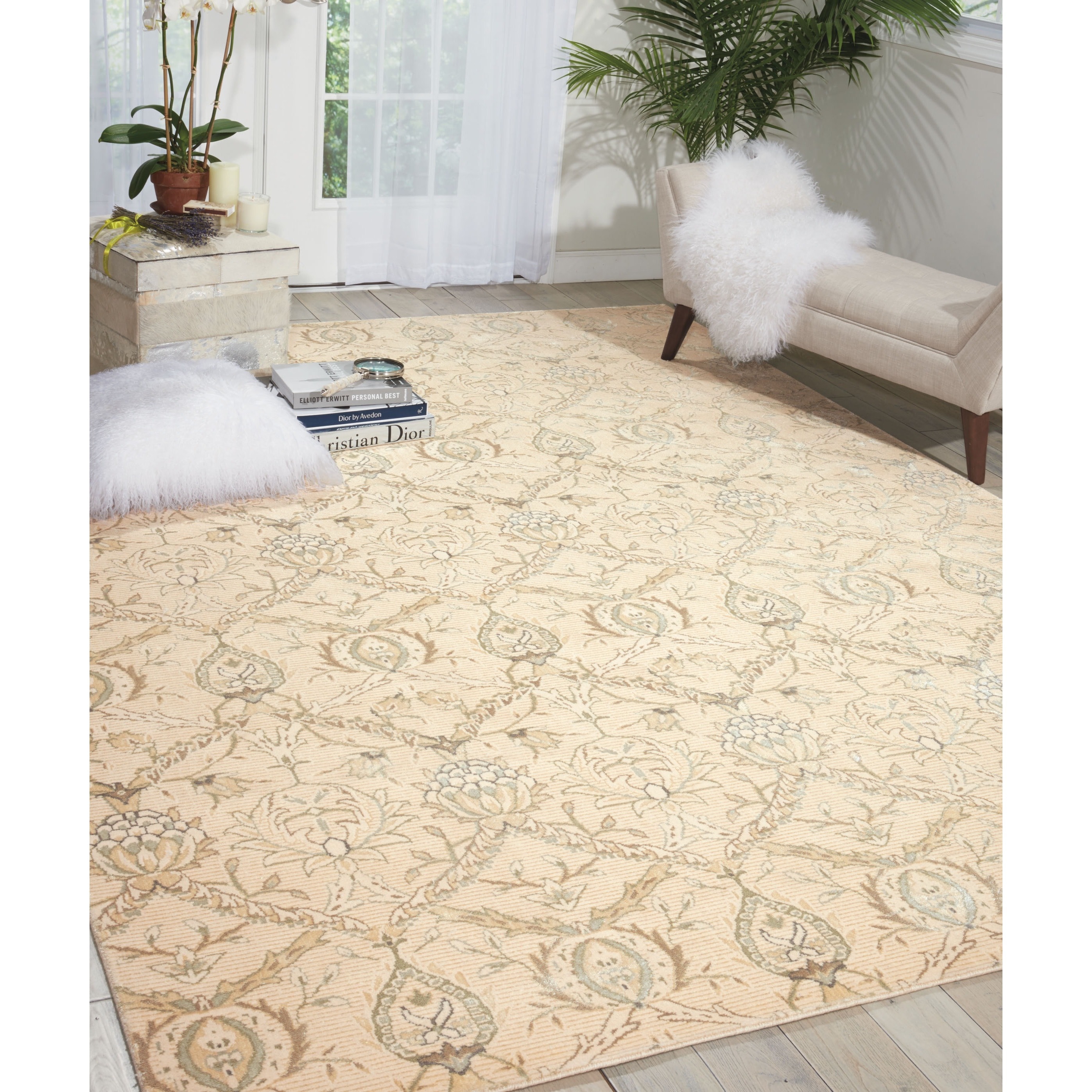 Nourison Luminance Cream Rug (76 X 106)