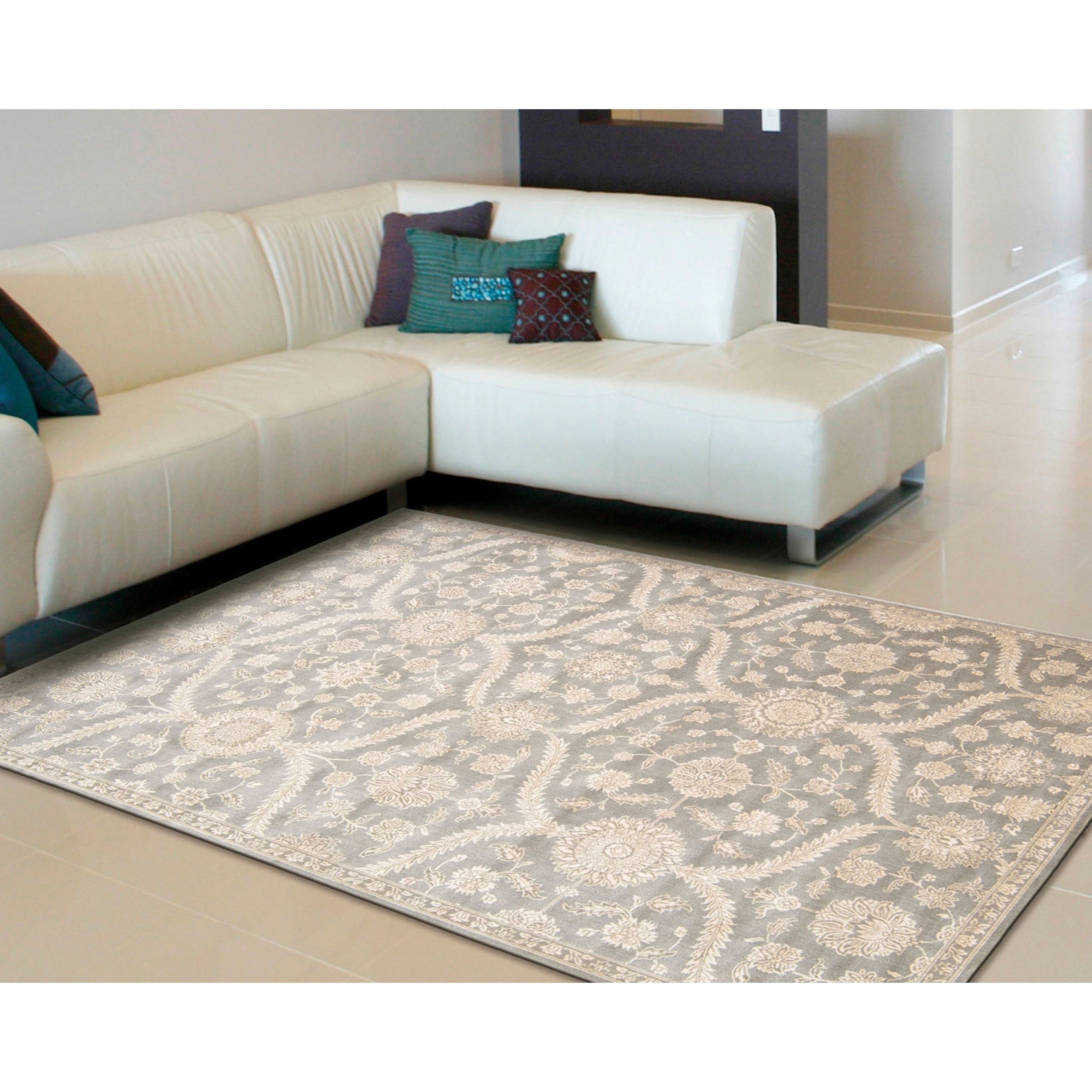 Nourison Luminance Ironstone Rug (93 X 129)