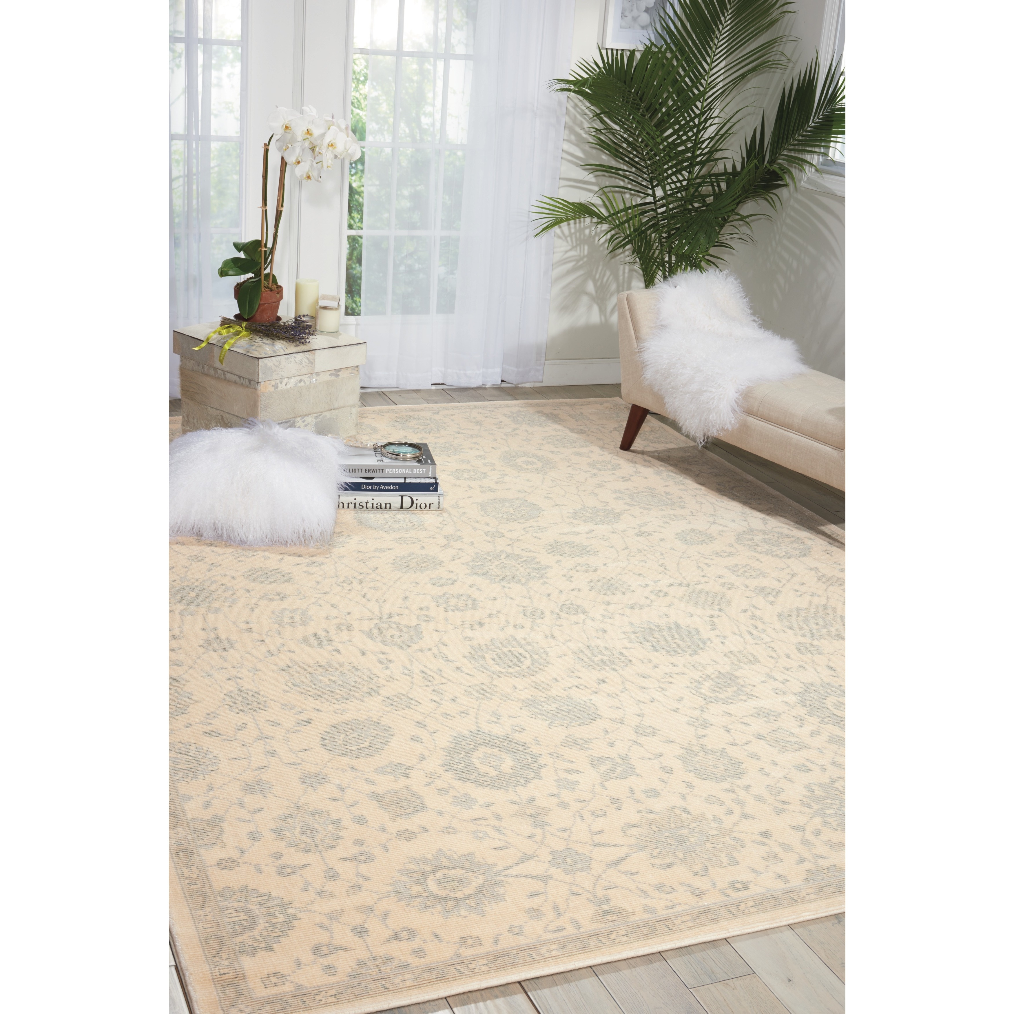 Nourison Luminance Cream Rug (93 X 129)