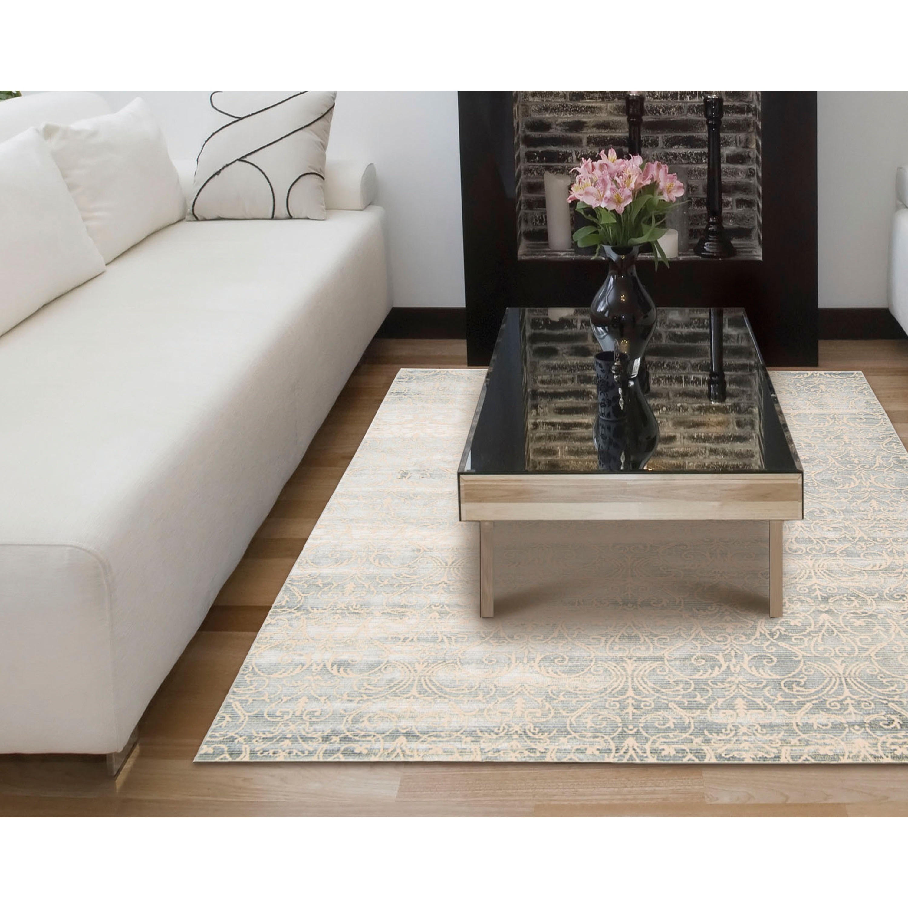 Nourison Luminance Cobalt Rug (93 X 129)