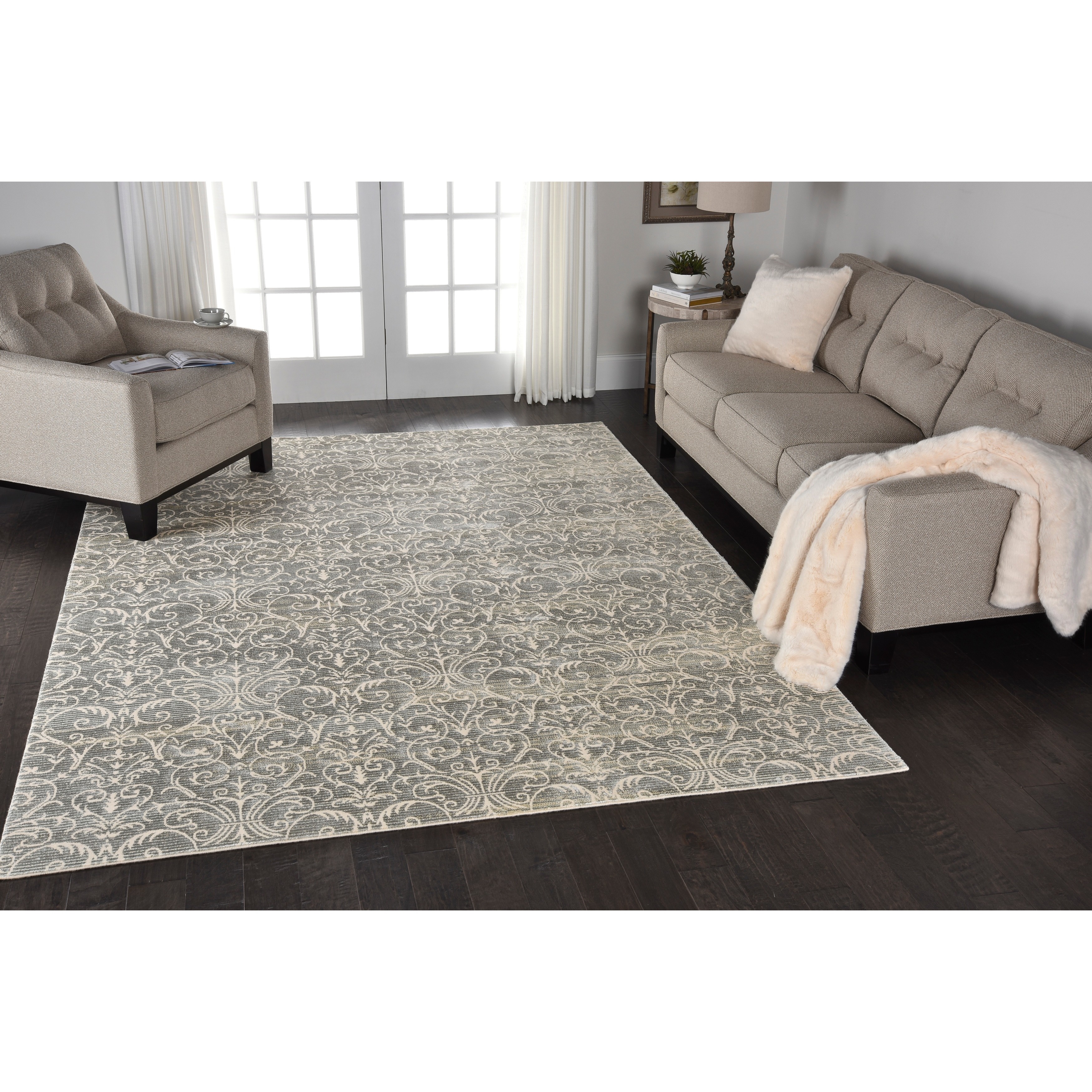 Nourison Luminance Cobalt Rug (76 X 106)