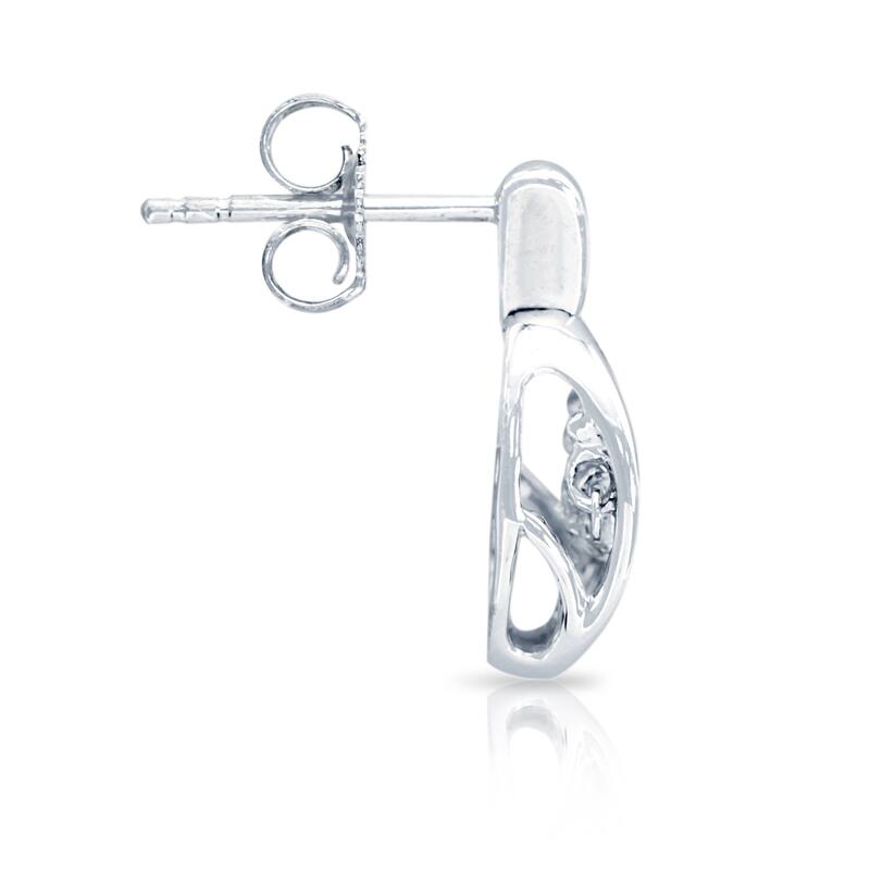 Auriya 14k White Gold 1/5ct TDW Dancing Stone Moving Diamond Earrings (H-I, I1-I2)