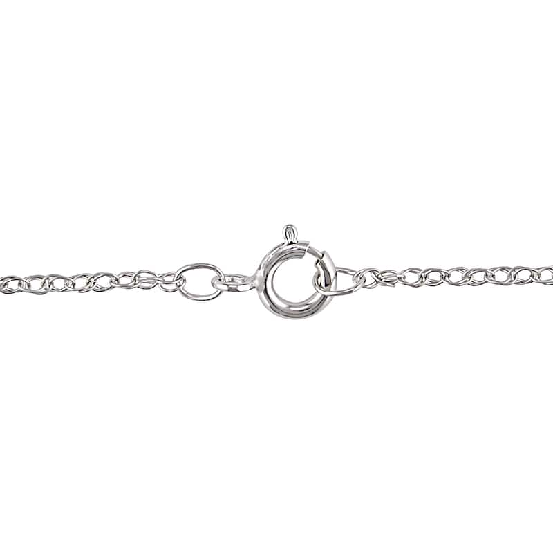 Miadora 10k White Gold Peridot and Diamond Accent Heart Necklace