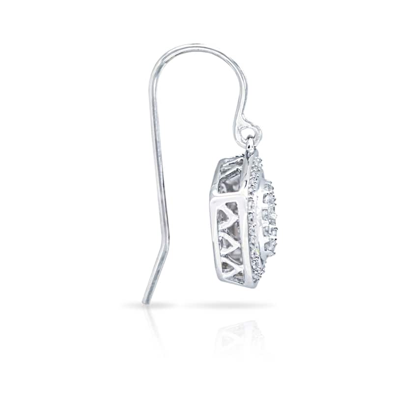 Auriya 14k White Gold 1/2ct TDW Dancing Stone Diamond Earrings (H-I, I1-I2)