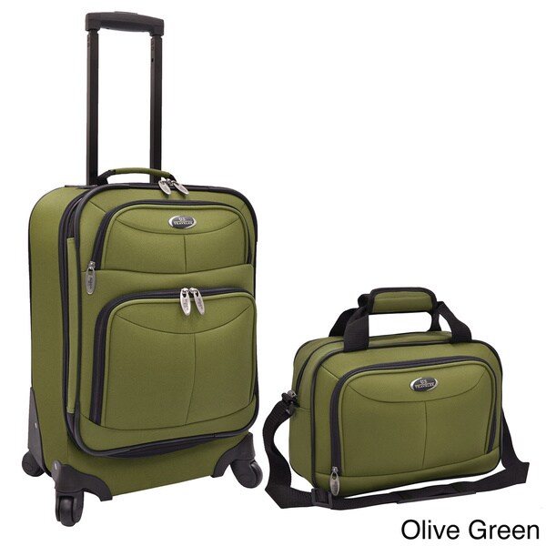 olive green luggage set