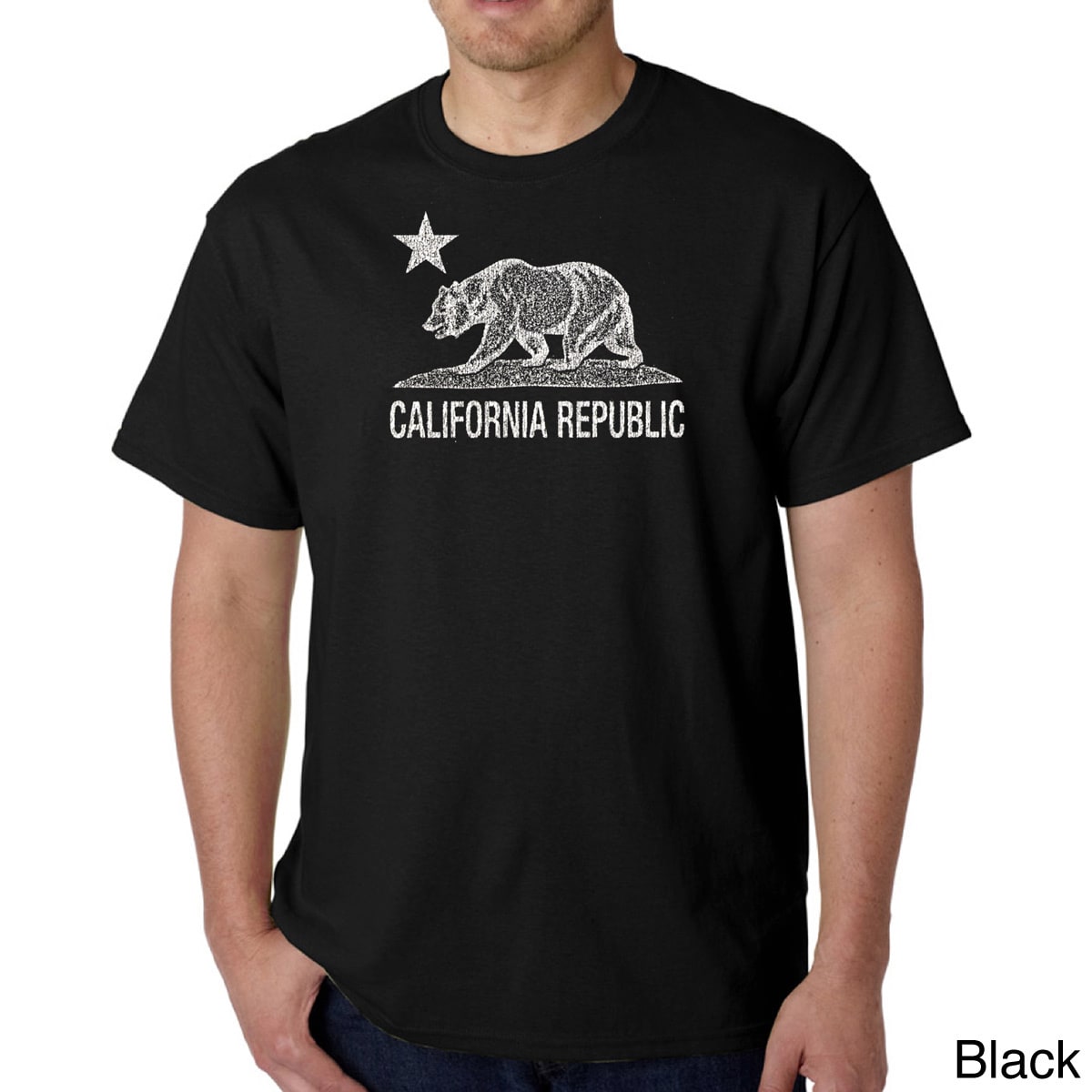 Mens California Republic Bear T shirt