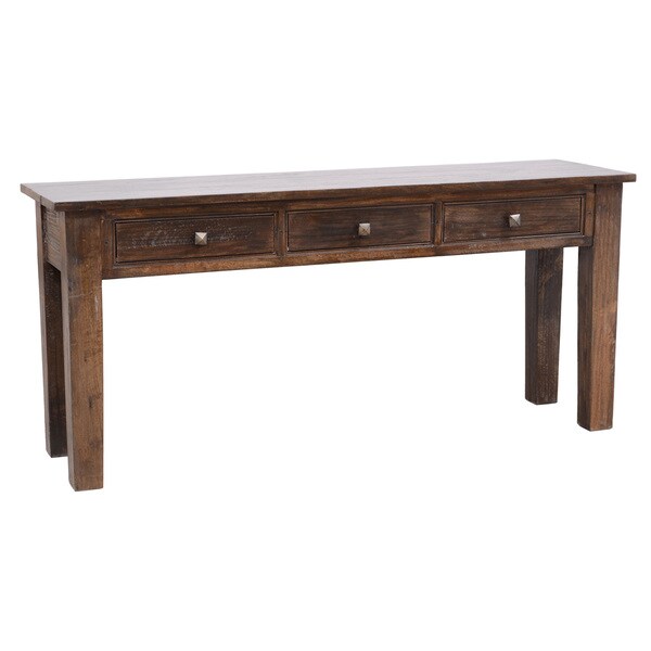 Kosas Home Armada Mango Wood Rustic Console Table Bed Bath